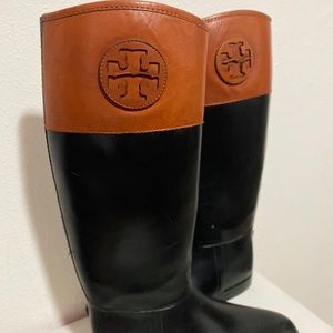 TORY BURCH DIANA RAIN BOOTS 10